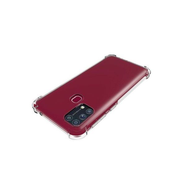 Чехол-накладка для Samsung Galaxy M31 прозрачная с бронь углами с защитой камеры противоударная (самсунг галакси м31) 0061433 фото