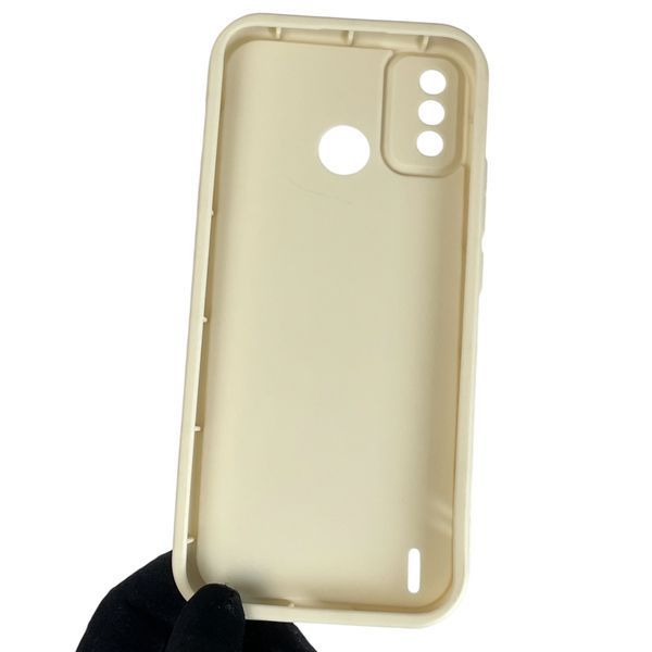 Чехол силиконовый Soft Touch с 3D принтом для Tecno Spark 6 Go (KE5) молочный (Полная защита камеры) 0044661 фото