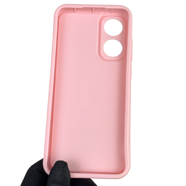Чехол силиконовый Soft Touch с 3D принтом женским для Oppo A78 4G розовый (Полная защита камеры) 0042543 фото