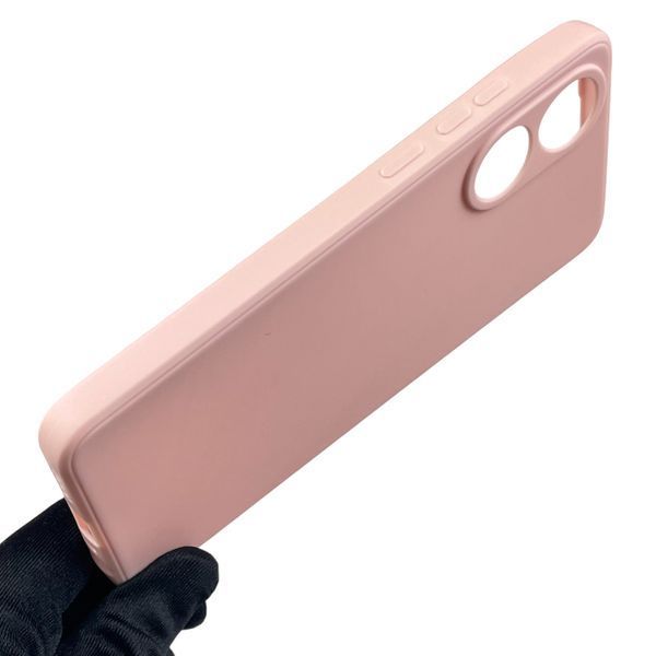 Чохол для OPPO A78 4G з квадратними гранями із захистом камери на оппо а78 4г пудровий 0012449 фото