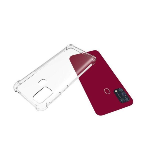 Чехол-накладка для Samsung Galaxy M31 прозрачная с бронь углами с защитой камеры противоударная (самсунг галакси м31) 0061433 фото