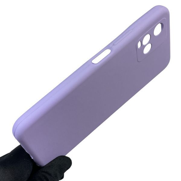 Чохол для Vivo Y21S силіконовий з мікрофіброю нековзний на віво у21с бузковий 0032349 фото
