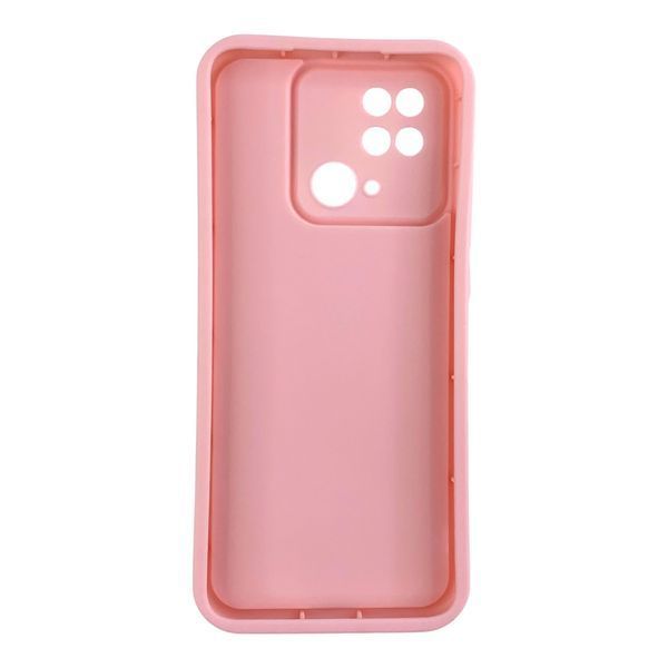 Чехол силиконовый Soft Touch с 3D принтом милые котики с лапками для Xiaomi POCO C40 розовый (Полная защита камеры) 0059614 фото