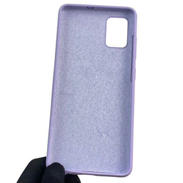 Чехол для Samsung Galaxy A51 (SM-A515F) силиконовый с микрофиброй нескользящий на самсунг а51 сиреневый 0032010 фото