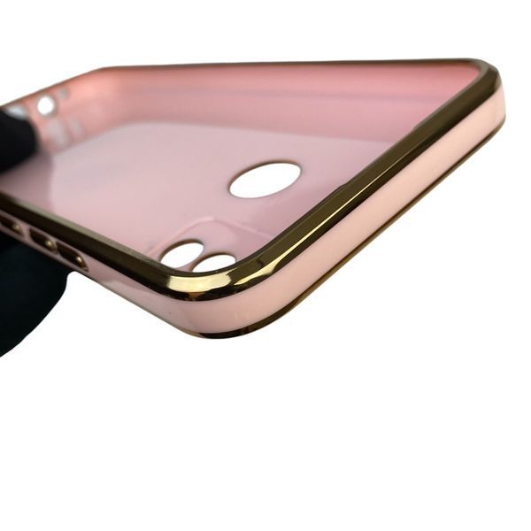 Чохол для Tecno Spark 6 Go (KE5) з кільцем MagSafe із золотою окантовкою на техно спарк 6 го пудровий gs1 0022470 фото