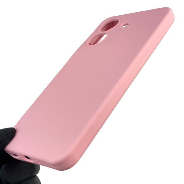 Чехол для Xiaomi POCO C65 силиконовый с микрофиброй нескользящий на сяоми поко с65 розовый 0032464 фото