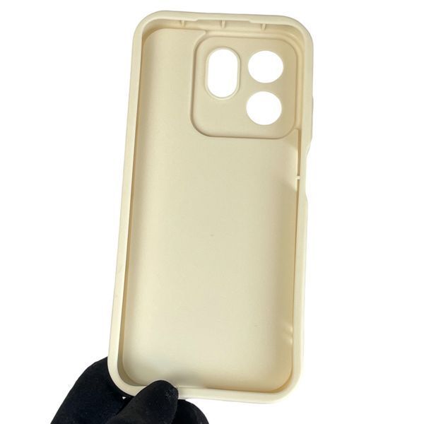 Чохол силіконовий Soft Touch з 3D принтом кумедний тед ведмідик для Infinix Hot 50i X6531B молочний (Повний захист камери) 0049275 фото