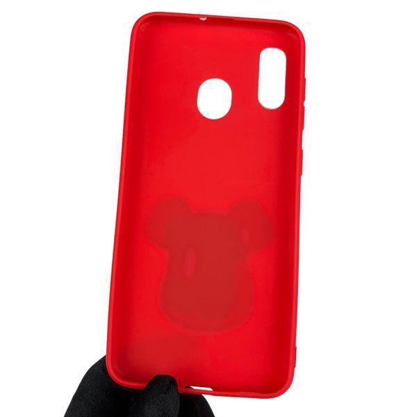 Чехол для Samsung Galaxy A20 SM-A205F детский с мишкой на самсунг а20 красный 0002637 фото