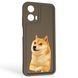 Чехол силиконовый Soft Touch с 3D принтом мема сибу для Motorola E14 коричневый (Полная защита камеры) 0048189 фото 1