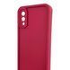 Чехол силиконовый Soft Touch для Samsung Galaxy A02 бордовый (Полная защита камеры) 0053940 фото 4