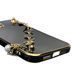 Чехол для телефона Apple iPhone 13 женский с ремешком и украшениями и золотой окантовкой на айфон 13 черный gs1 0016190 фото 6