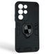 Чохол протиударний з кільцем для Realme C85 чорний (2 шари захисту, тримач в авто) 0059789 фото 1
