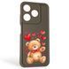 Чохол силіконовий Soft Touch з 3D принтом милий ведмедик для TECNO Spark 10C (KI5m) коричневий (Повний захист камери) 0044935 фото 1