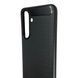 Чохол для телефона Samsung Galaxy S25 FE карбоновий протиударний з високими бортами чорний 0052236 фото 2
