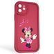 Чехол силиконовый оригинальный Soft Touch с 3D принтом волшебной минни маус для Apple iPhone 12 бордовый (Полная защита камеры) 0049491 фото 1