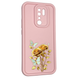 Чохол силіконовий Soft Touch з 3D принтом жіночим для Xiaomi Redmi 9 рожевий (Повний захист камери) 0042971 фото 1