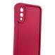Чехол силиконовый Soft Touch для Samsung Galaxy A02 бордовый (Полная защита камеры) 0053940 фото 3