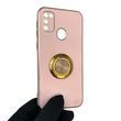 Чохол для Samsung Galaxy M21 (SM-M215F) з кільцем-підставкою із золотою окантовкою на самсунг м21 пудровий gs1