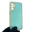 Чохол для Samsung Galaxy A04s (SM-A047F) глянцевий із захистом камери із золотою окантовкою на самсунг а04с бірюзовий gs1