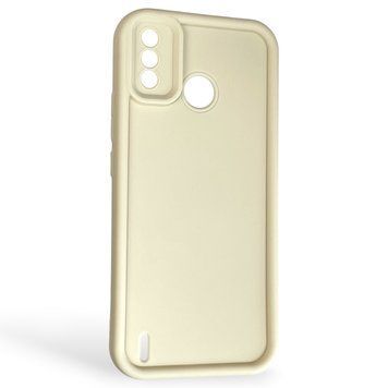 Чохол силіконовий Soft Touch для Tecno Spark 6 Go (KE5) молочний (Повний захист камери) 0044303 фото