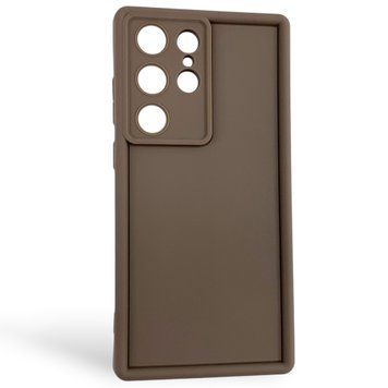 Чехол силиконовый Soft Touch для Samsung Galaxy S23 Ultra коричневый (Полная защита камеры) 0054086 фото