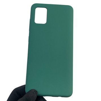 Чехол для Samsung Galaxy A51 (SM-A515F) силиконовый с микрофиброй нескользящий на самсунг а51 зеленый 0032011 фото