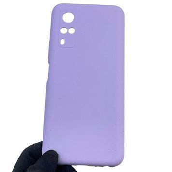 Чехол для Vivo Y53S силиконовый с микрофиброй нескользящий на виво у53с сиреневый 0032405 фото