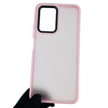 Чохол для OPPO A17 протиударний матовий напівпрозорий з високими бортами на оппо а17 рожевий 0000218 фото