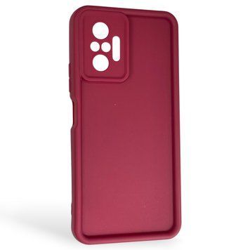 Чехол силиконовый Soft Touch для Xiaomi Redmi Note 10 Pro 4G бордовый (Полная защита камеры) 0044103 фото
