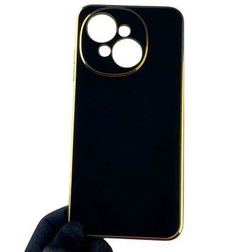 Чехол для Tecno Spark Go 1 (KL4) женский с золотой окантовкой с защитой камеры на техно спарк го 1 чёрный 0013278 фото