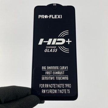 Захисне скло для телефона Xiaomi Redmi Note 7 Pro протиударне повноекранне на сяомі редмі нот 7 про чорне 0001108 фото