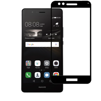 Захисне скло для телефона Huawei P9 Lite протиударне повноекранне на хуавей п9 лайт чорне 0038173 фото