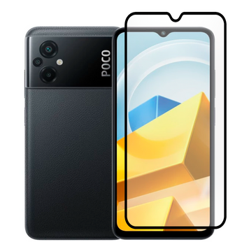 Защитное стекло для телефона Xiaomi POCO M5 противоударное полноэкранное на сяоми поко м5 черное 0038410 фото
