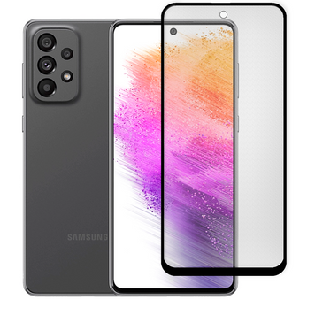 Защитное стекло МАТОВОЕ для телефона Samsung Galaxy A73 5G (SM-A736B) противоударное на самсунг а73 5г черное 0039247 фото