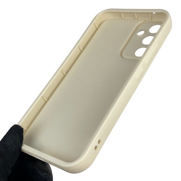 Чехол силиконовый оригинальный Soft Touch с 3D принтом злой котик для Samsung Galaxy A34 5G (SM-A346E) молочный (Полная защита камеры) 0046485 фото