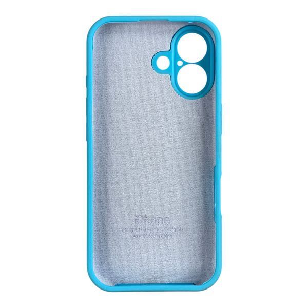 Чехол Silicone Case для Apple iPhone 17 голубой Light Blue (soft touch, кольца камеры, микрофибра) 0061882 фото