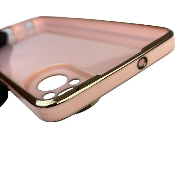 Чехол для Realme C67 с защитой камеры с золотой окантовкой на реалми с67 пудровый gs1 0019651 фото
