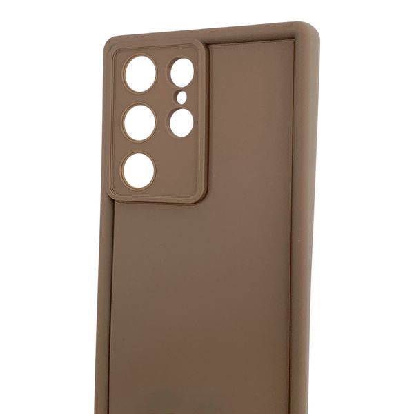 Чехол силиконовый Soft Touch для Samsung Galaxy S23 Ultra коричневый (Полная защита камеры) 0054086 фото