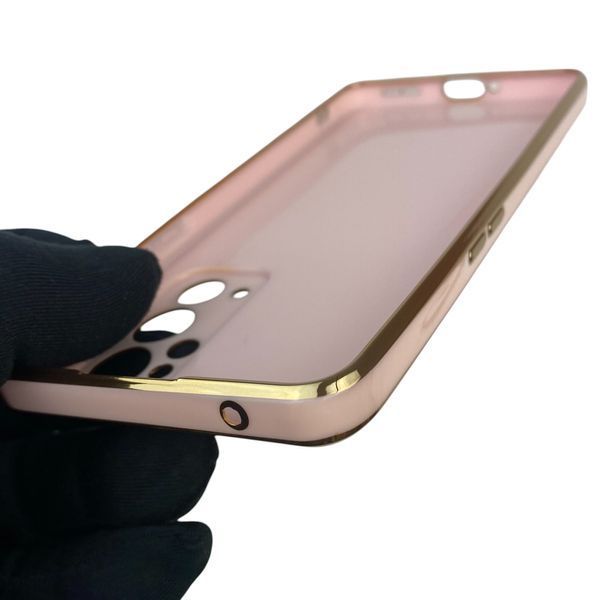 Чехол для OnePlus 9RT с кольцом MagSafe с золотой окантовкой на ванплас 9рт пудровый gs1 0022171 фото