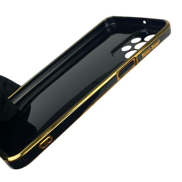 Чехол для Samsung Galaxy A23 4G SM-A235F с кольцом MagSafe с золотой окантовкой на самсунг а23 черный gs1 0022355 фото