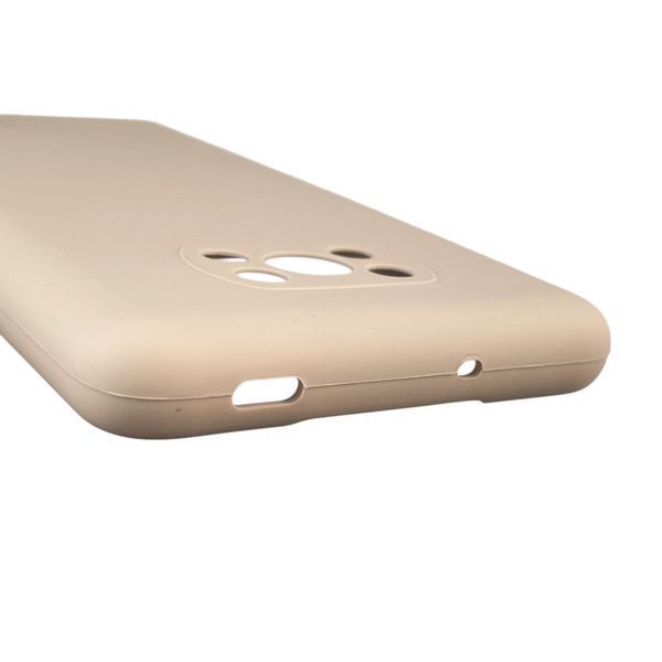 Чохол для Xiaomi Poco X3 Pro силіконовий з мікрофіброю нековзний на сяомі поко х3 про пудровий 0032530 фото
