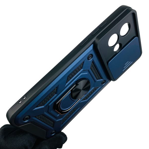 Чехол для Motorola Moto G84 PAYM0011RS бронированный с кольцом со шторкой на моторола г84 тёмно-синий 0001666 фото