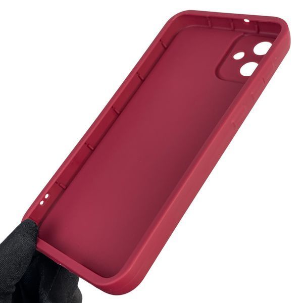 Чохол силіконовий оригінальний Soft Touch з 3D принтом злого кота для Samsung Galaxy A05 (SM-A055) бордовий (Повний захист камери) 0046334 фото