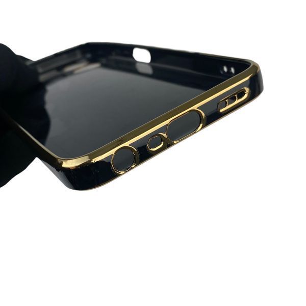 Чехол для OPPO A18 4G CPH2591 с кольцом-подставкой с золотой окантовкой на оппо а18 черный gs1 0020434 фото