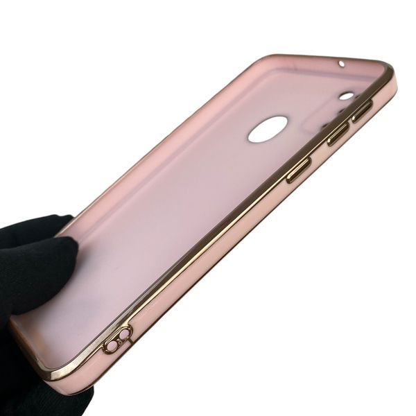 Чохол для Samsung Galaxy M21 (SM-M215F) з кільцем-підставкою із золотою окантовкою на самсунг м21 пудровий gs1 0020680 фото