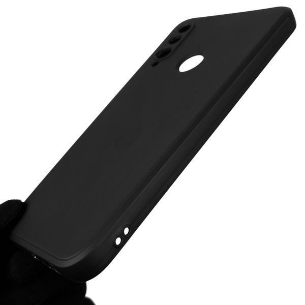 Чехол для Huawei P Smart Z однотонный с квадратными гранями с защитой камеры на хуавей п смарт з чёрный 0001273 фото