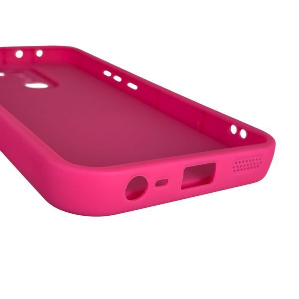 Чехол силиконовый оригинальный Soft Touch с 3D принтом смешного теда мишки для Xiaomi Redmi 9 малиновый (Полная защита камеры) 0048908 фото
