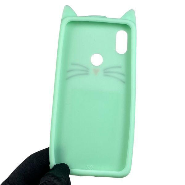 Чехол для Xiaomi Redmi S2 детский с котиком на сяоми редми с2 бирюзовый 0014049 фото