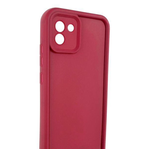 Чохол силіконовий Soft Touch для Samsung Galaxy A03 бордовий (Повний захист камери) 0053941 фото