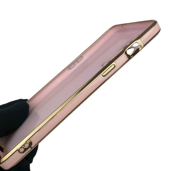 Чехол для OnePlus 9RT с кольцом MagSafe с золотой окантовкой на ванплас 9рт пудровый gs1 0022171 фото